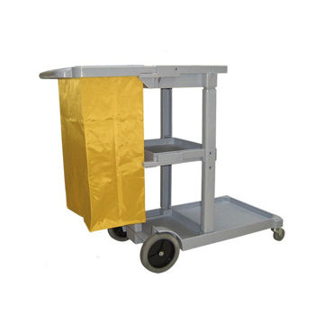 Picture of "Janitor Cart with Zipper Bag, Grey"